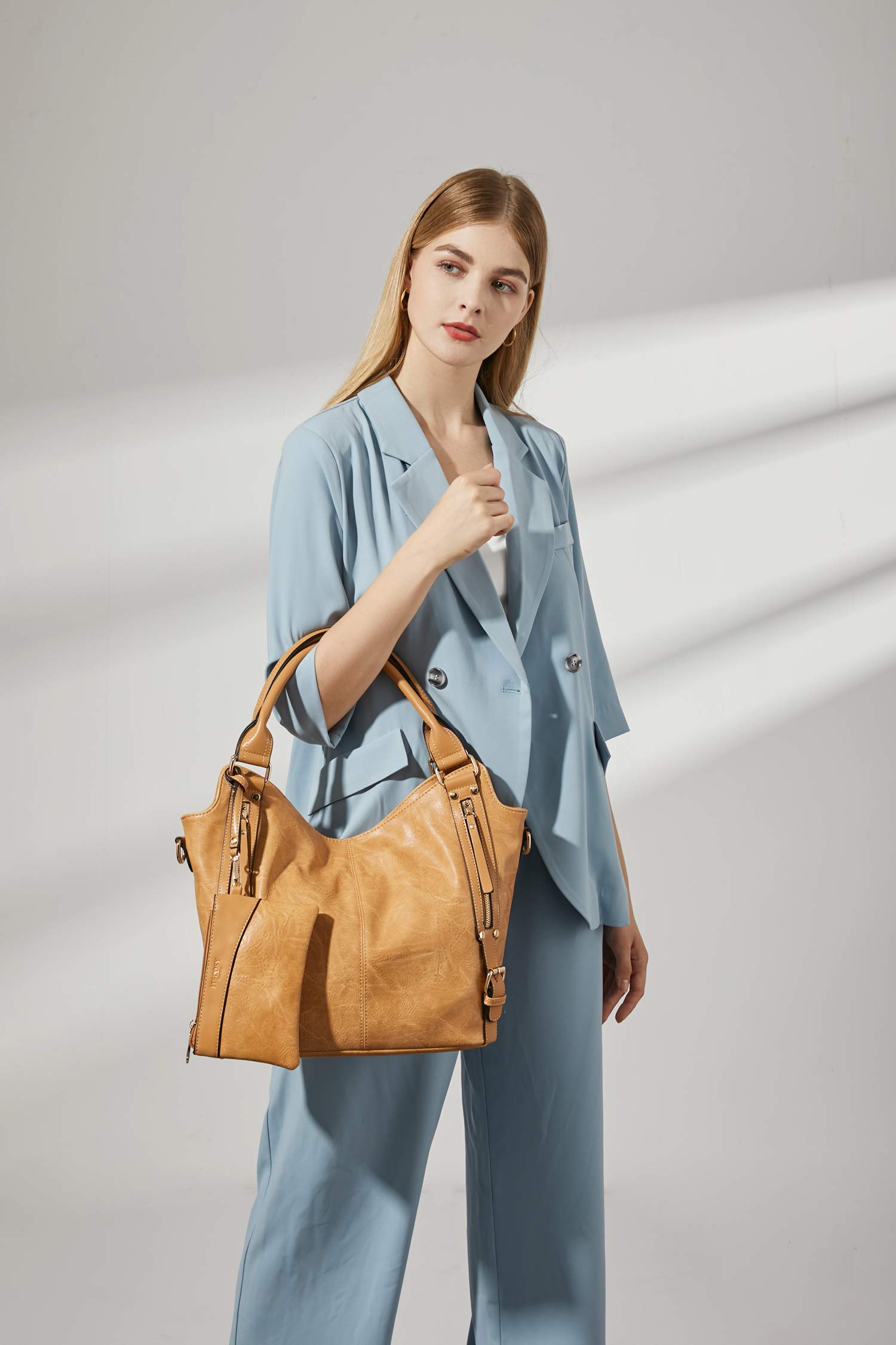 Bolso de mano para mujer, de piel sintética, con correa ajustable para el hombro