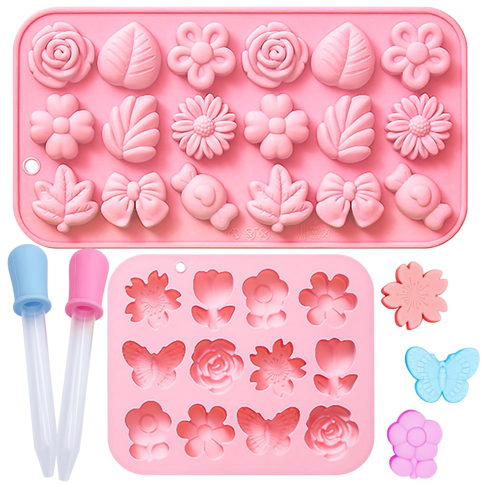4 Stücke 3D Silikonfor Bluen Silikonforen Bluen Fondant Rosen 3D Blue Silikon Seifen For