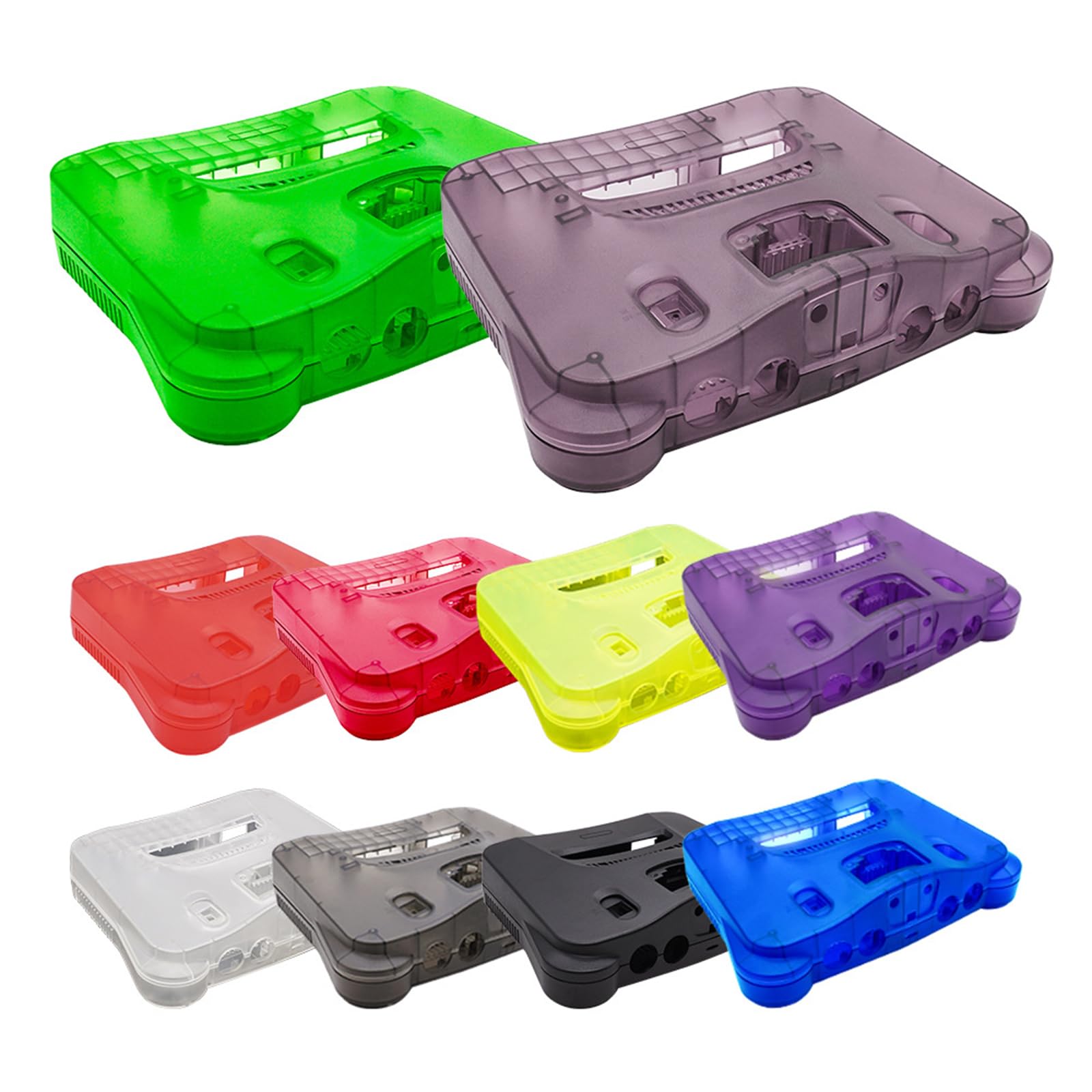 Funda protectora de repuesto ABS para consola de videojuegos retro N64 para entusiastas del bricolaje