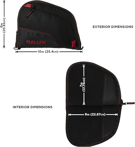 Miniatura 2 de Allen Company Handgun Case - Pistol Soft Case Will Fit Compact to Large Frame Handguns - Auto-Fit 9"