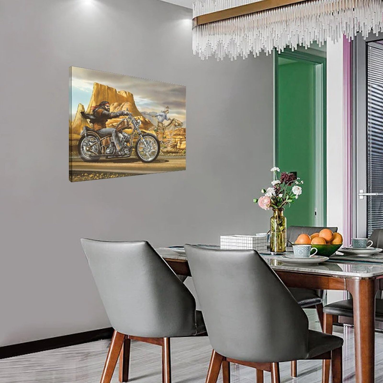 Amazon.com: David Mann Motorcycle Ride Wall Art - Aesthetic Poster