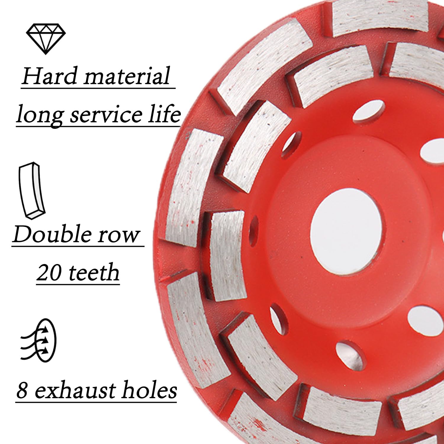 Tarcza diamentowa, diamentowa tarcza ścierna 125, profesjonalna tarcza diamentowa, uniwersalna tarcza diamentowa, tarcza diamentowa 125 mm, do betonu, kamienia, muru, cegły