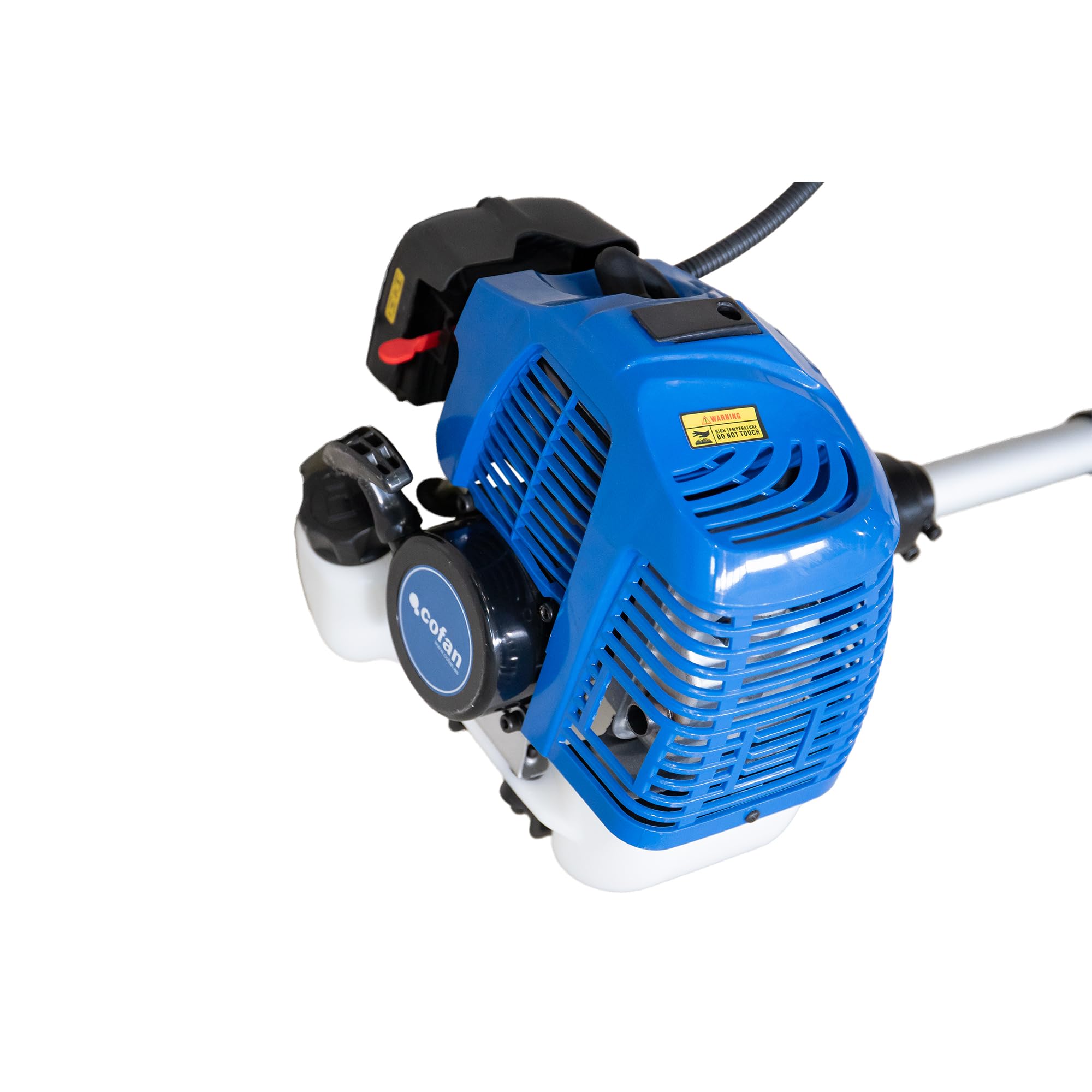 Cofan Desbrozadora de Gasolina | Motor de 2 Tiempos | 51,7 CC | Bajas emisiones | Arranque fácil | Ancho de Corte: 43 cm | Incluye arnés Doble