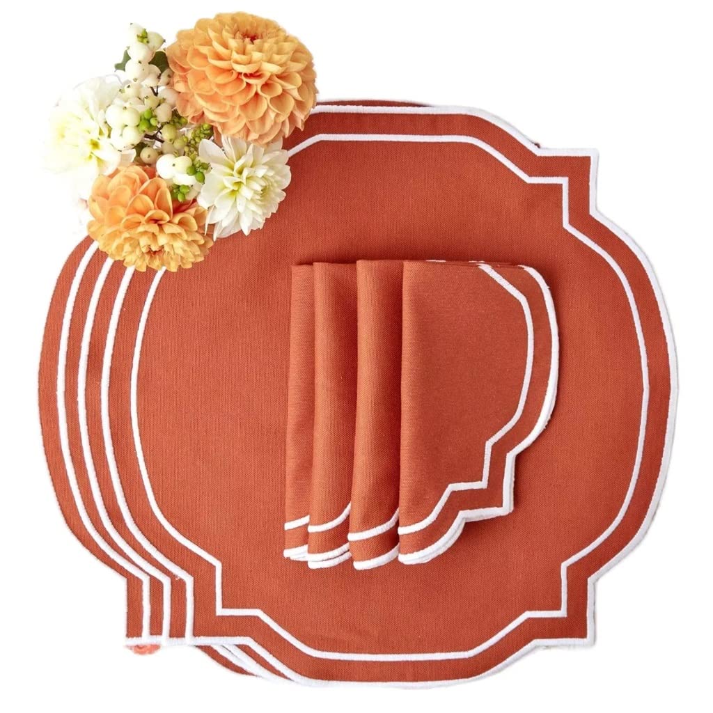 IANSHFKN Placemats Napkins Set Of 12 Linen Kitchen Tablecloth Accessories Festive Table Decorations