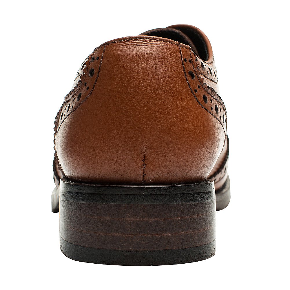 rismart Mujer Brogue Dedo del Pie Puntiagudo Puntas De ala Oxfords Zapatos De Cordones