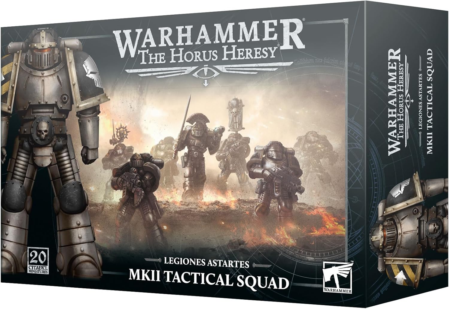 Games Workshop Warhammer The Horus Heresy MKII Tactical Squad Miniatures, Multi-Part Plastic Model Kit, Detail Figures for Tabletop Wargaming and Hobby Painting