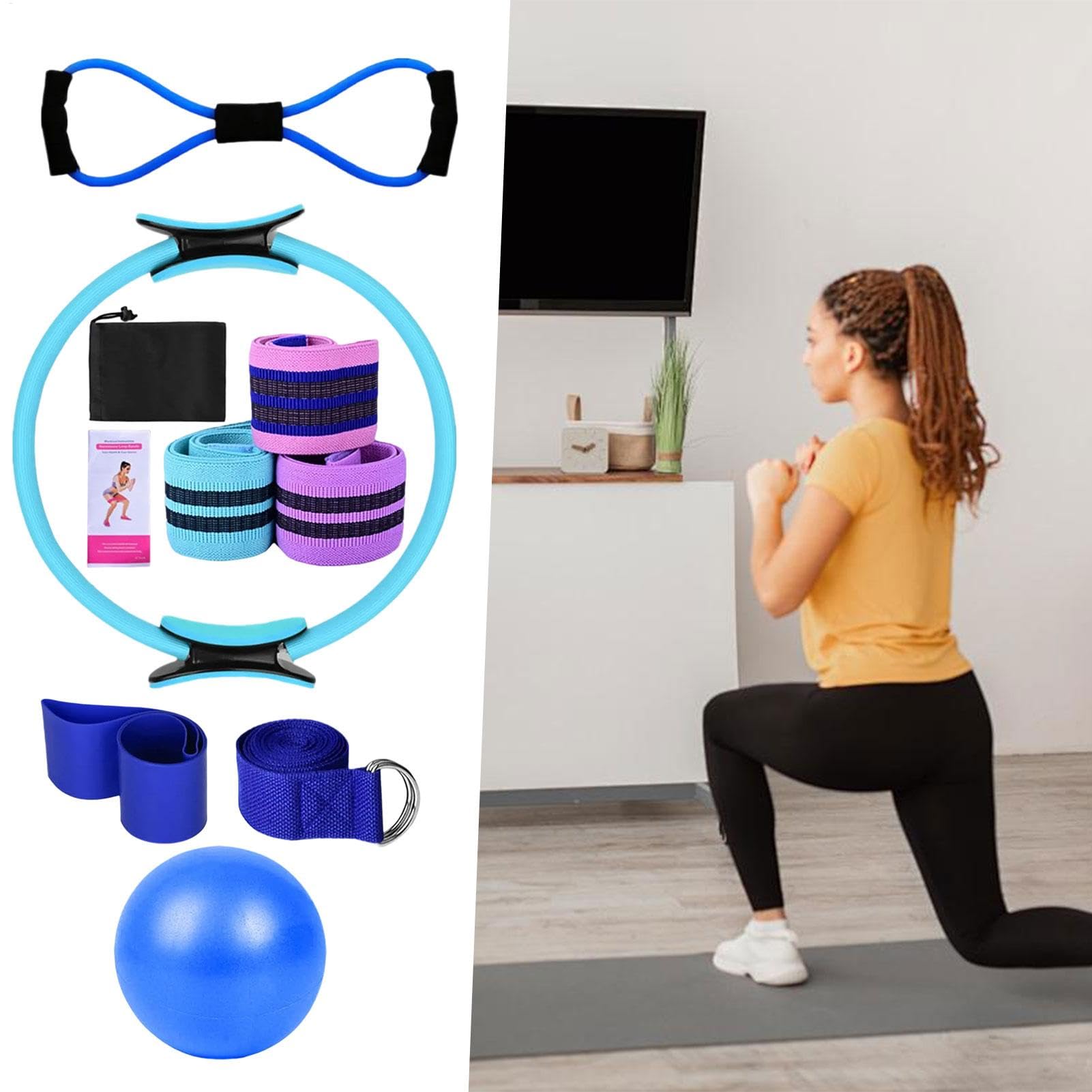 Kit Pilates, Home Pilates Kit | Kit Pilates pour Les entraînements - Bands de Yoga, équipement Domestique, Courroie Extensible, Accessoires d'entraînement multifonctionnels pour Femmes Adultes