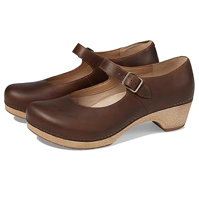 Dansko Lilah Flat Shoes Tan Oiled Pull Up
