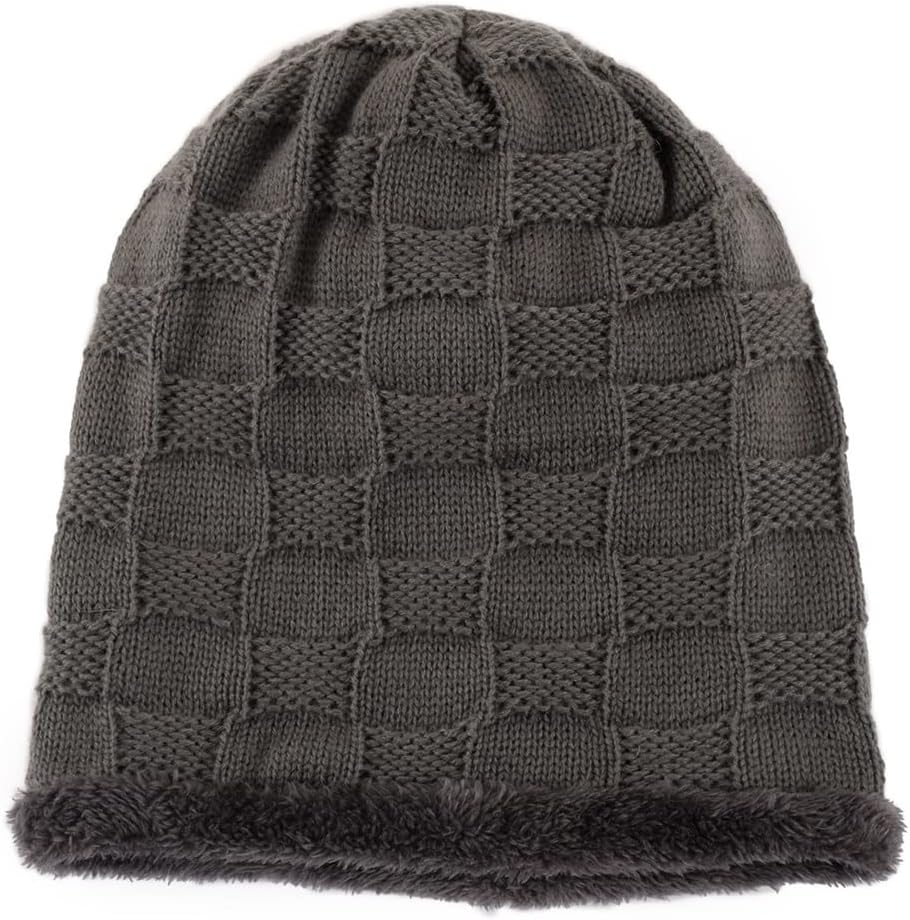 Ladies Warm Knitted Beanie Hats Women's Thick Winter Hat