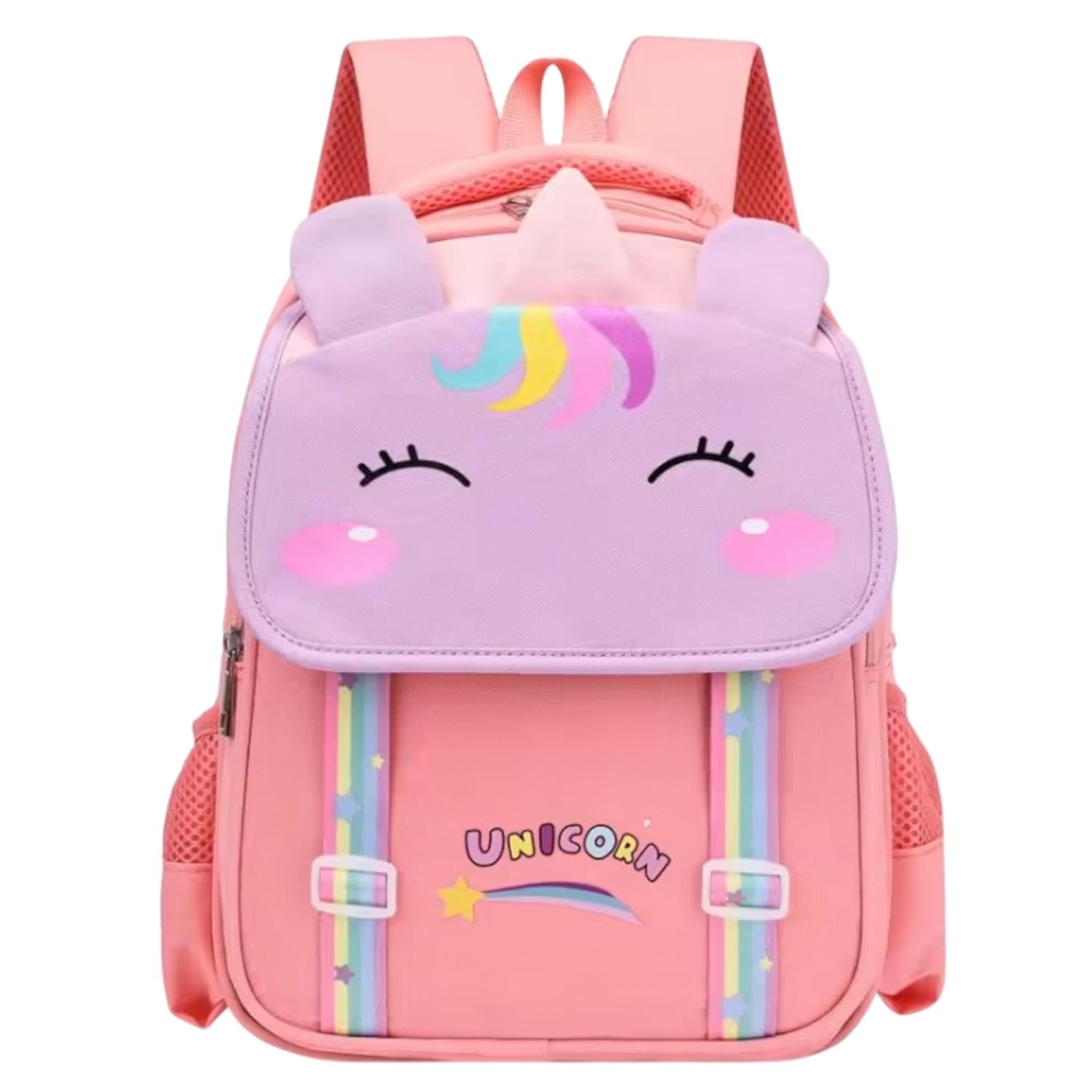 Mochila Escolar Infantil Unicórnio e Dinossauro, 4 Cores Disponíveis, Design Divertido, Alças Ajustáveis, para Crianças da Pré-escola e Ensino Fundamental