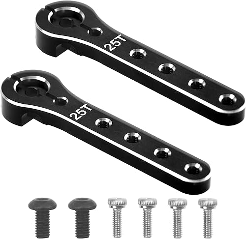 ShareGoo 25T Servo Horn 2.205 in Metal 25 Dientes Extensión Servo Brazo de Dirección Compatible con 30-100CC Balsa Aviones RC Avión Helicóptero