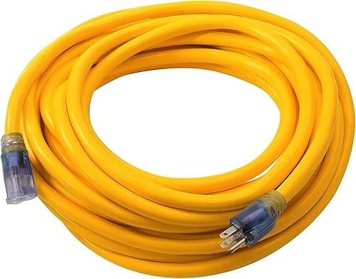 DEWALT Cable de extensión iluminado SJTW de 50 pies, 123 pies, resistente al agua, resistente a la intemperie, al calor y a la corrosión, DEWALT Cable de extensión iluminado SJTW de 50 pies, 123 pies, resistente al agua, resistente a la intemperie, al calor y a la corrosión,