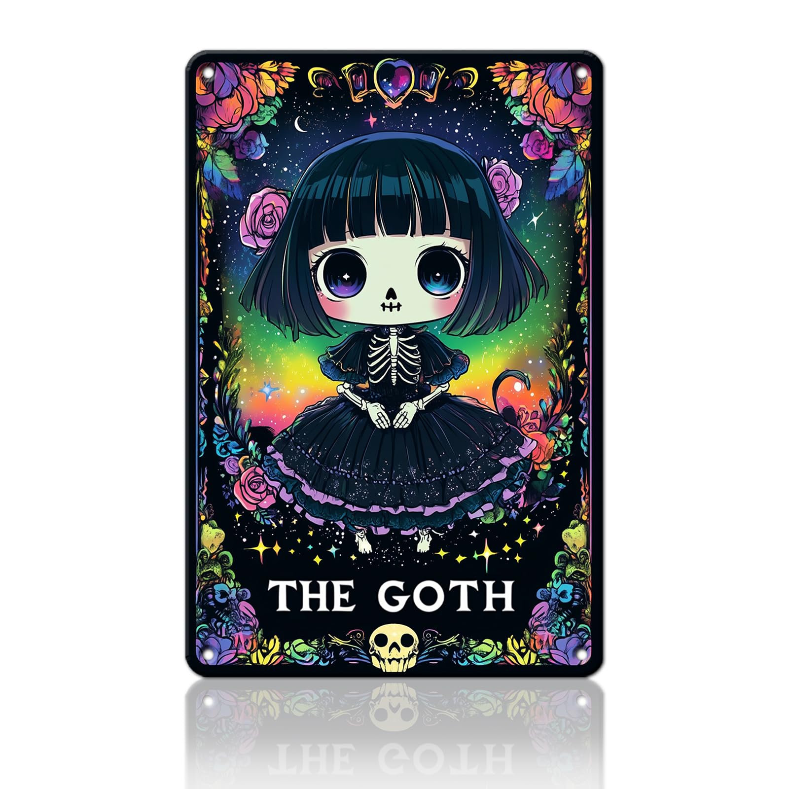 Anceky The Goth Metal Sign Funny Tin Sign Wall Decor for Farmhouse Kitchen Home Yard Cafe 12×16 Inch