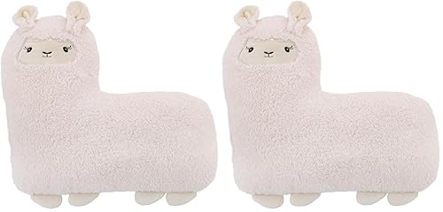 Little Love by NoJo - Almohada decorativa de llama Sherpa con bordado, almohada decorativa para guardería, decoración de sala de juegos, lindas