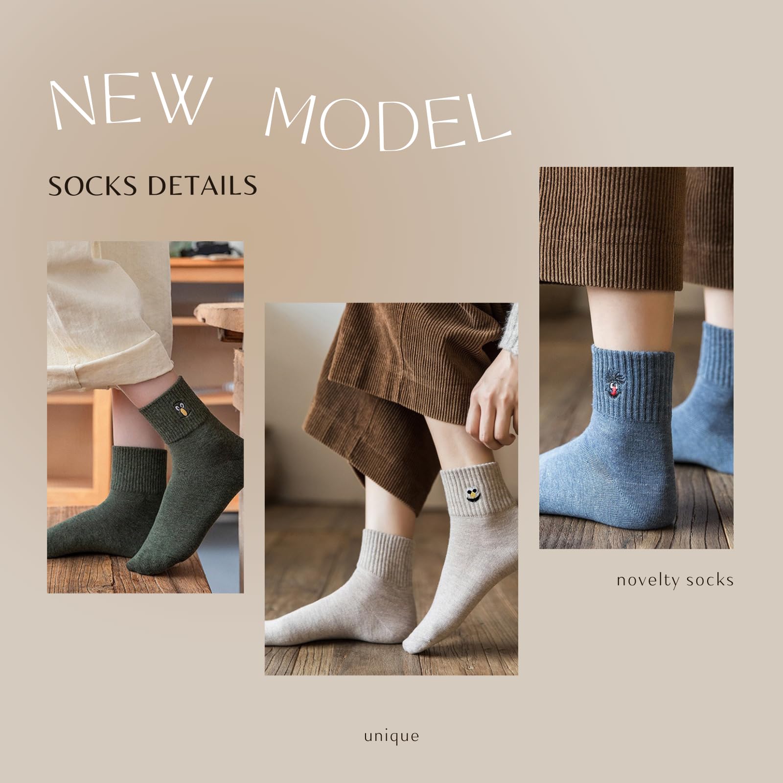 Sporzin Calzini Donna 10 Paia Calzini Cotone Donna Calzini Divertenti Calzini Donna Cotone Calze Colorate