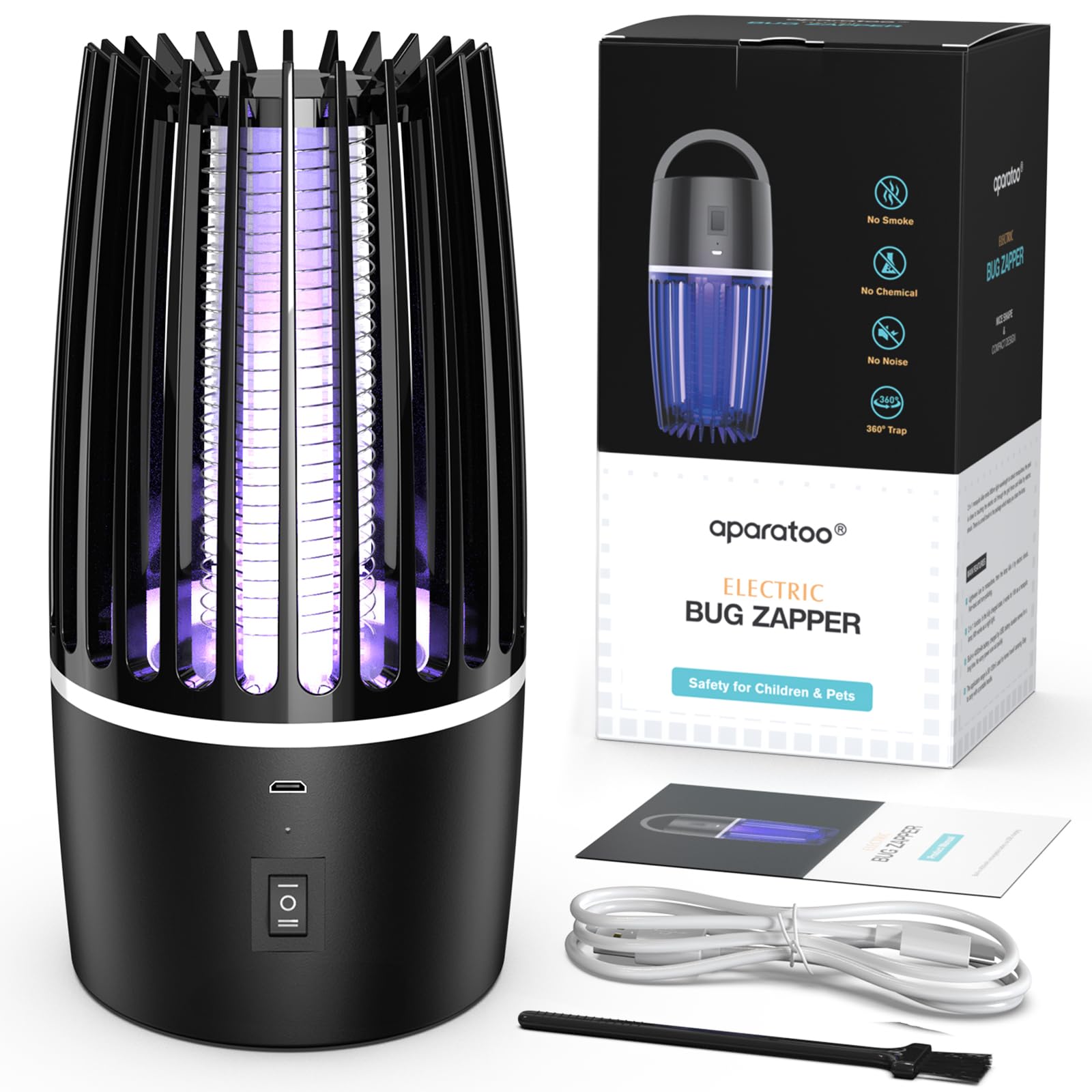 Lámpara Antimosquitos Eléctrico, 4000mAh Recargable Matar Repelente de Insectos Interior Exterior lampara Antimosquitos Anti Mosquitos Control de Plagas para Patio Trasero Camping — view 9