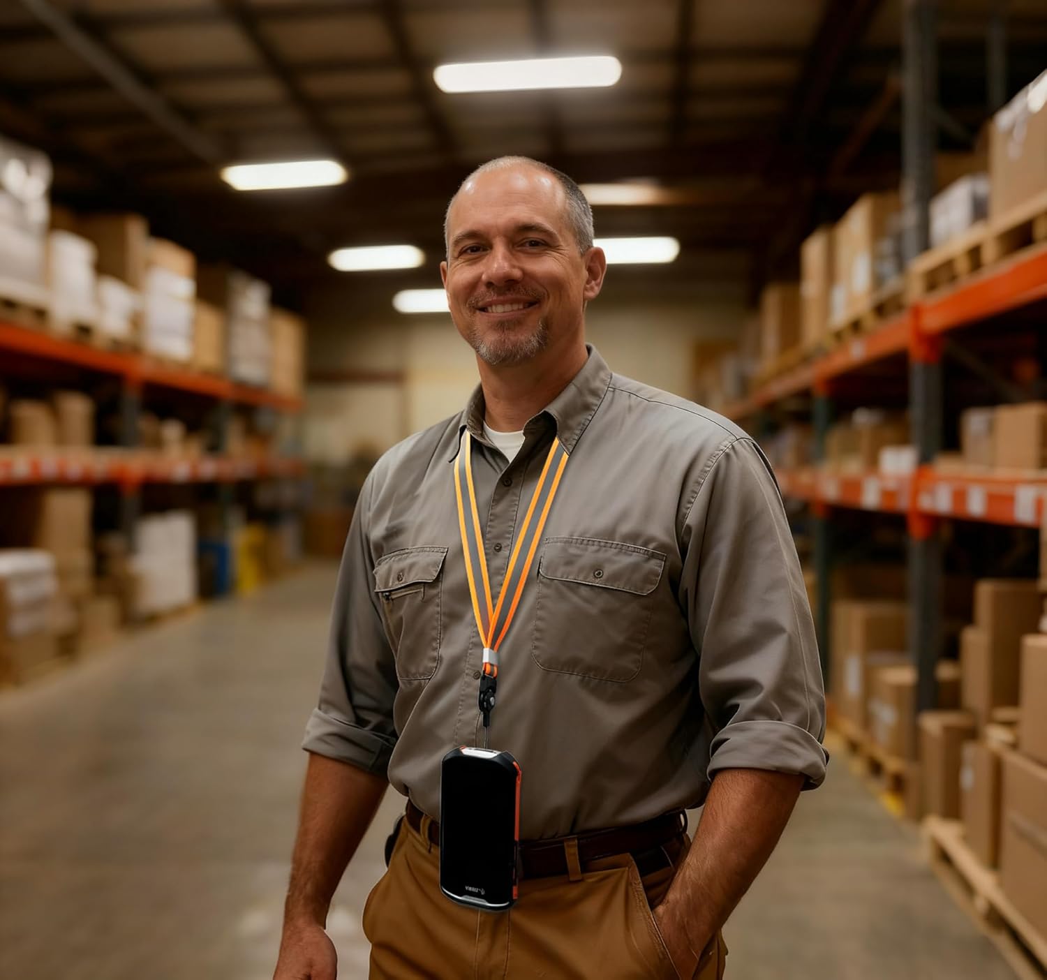 Protective Case for Zebra TC51 TC52 TC56 TC57 TC510K with Hand Strap & Neck Strap – Rugged Boot Cover Compatible with Zebra Handheld Barcode Scanners (Orange) - Image 3