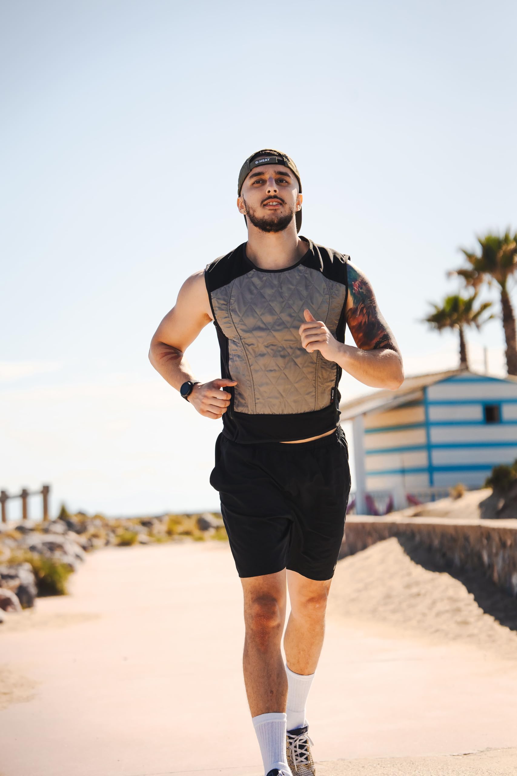 G-HEAT - Gilet Rafraîchissant Sport avec Technologie Polycool | Ultra-Léger et Respirant | Effet de Fraîcheur Instantané | Idéal pour Running, Cyclisme, Travail en Extérieur et Canicule