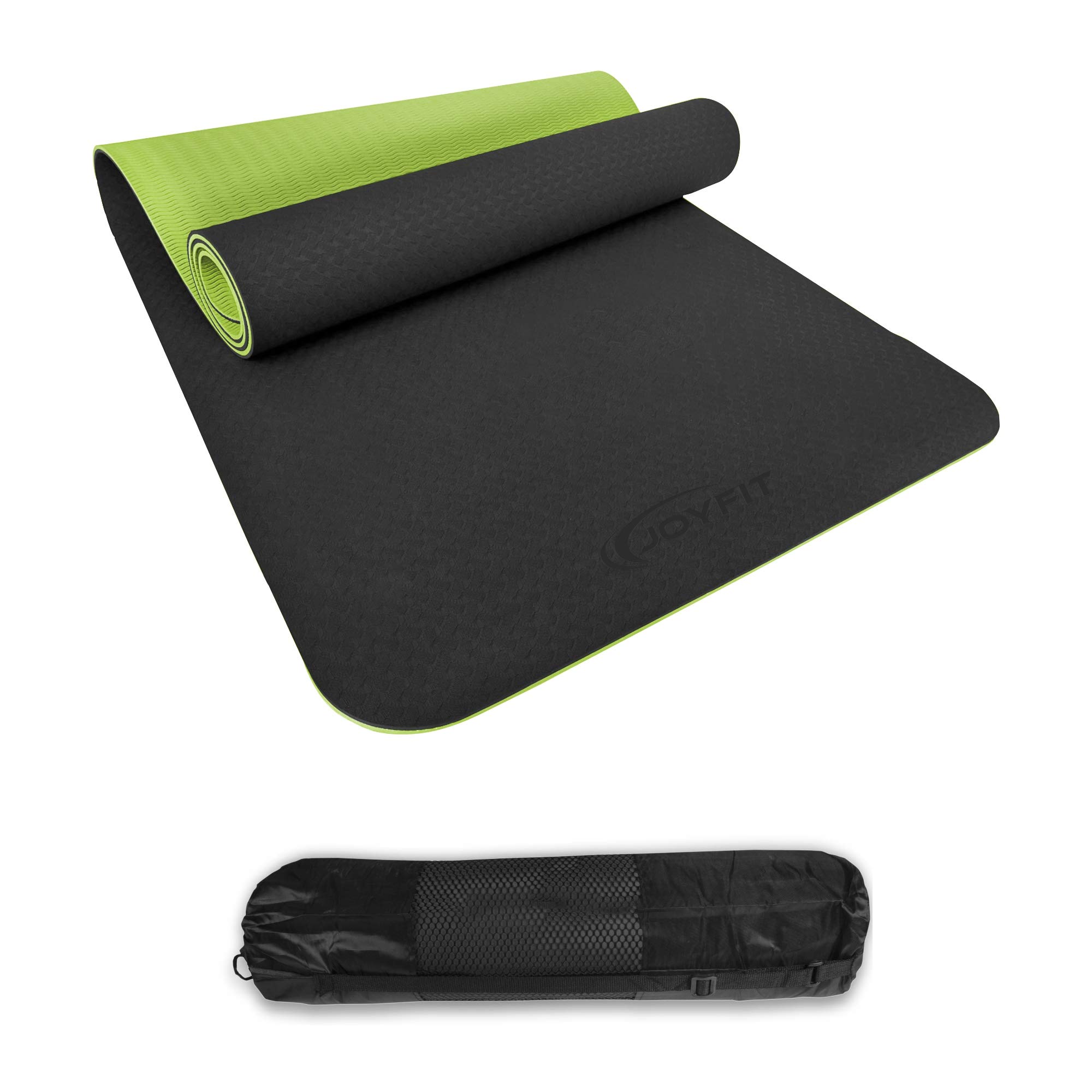 Joyfit TPE Yoga Mat - Non Slip 6 mm Extra Thick, High Resilience Exercise Mat for Yoga, Meditation, Pilates, Stretching, Floor & Gym Fitness Workouts- Ideal for Men & Women (1 Pc) (B08P1YNZDP) Amazon Price History, Amazon Price Tracker