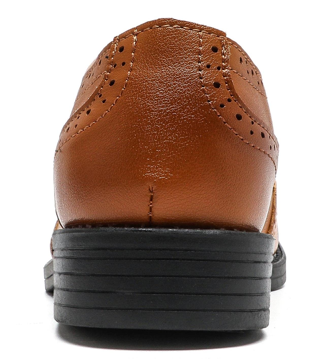 PPXID Garçon Fille Mixte Enfant Ecole Cuir Oxford Chaussures de Ville à Lacets Confortable pour Mariage Costume