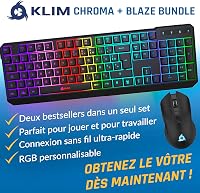 KLIM Blaze & Chroma vezeték nélküli RGB gamer billentyűzet és egér szett - ergonomikus, tartós akkumulátor, PC/Mac/PS4/PS5 kompatibilis 2