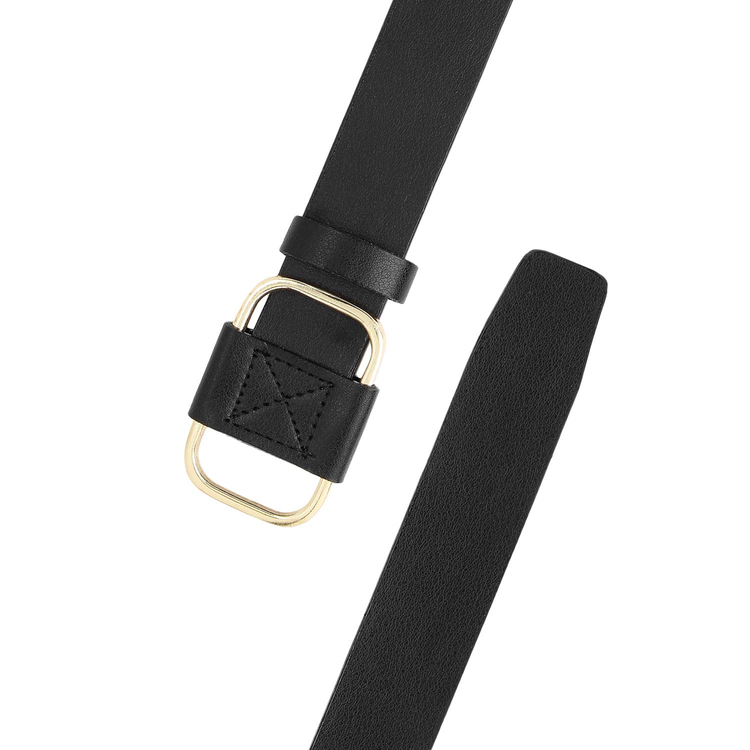 Zacharias G3E Women's Faux Leather Belt (Pack of 1) (sd-ring-belt_Black) 2