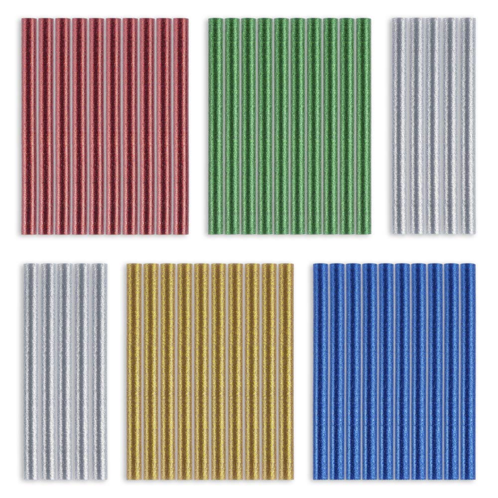 Confezione di stick di colla a caldo glitter, 50 pezzi (Ø 11 mm)
