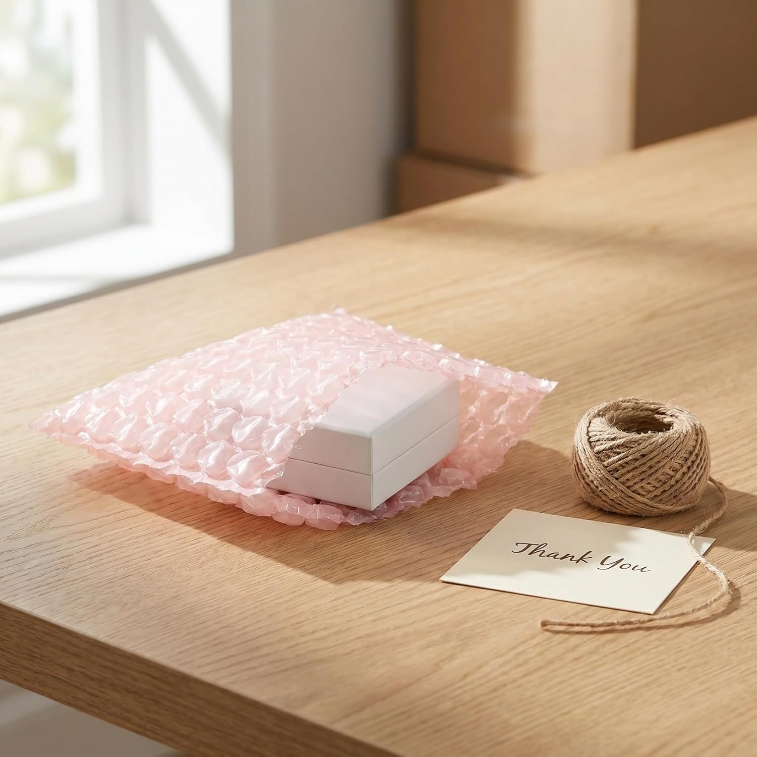 NUOBESTY 60pcs Pink Bubble Pouches Walled Wrap Sleeves Small Heart Bubble Bag Mailers Cushioning for Moving Shipping Extra Thick Protective Wrap Packaging Filler 3.93 * 3.93 Inch