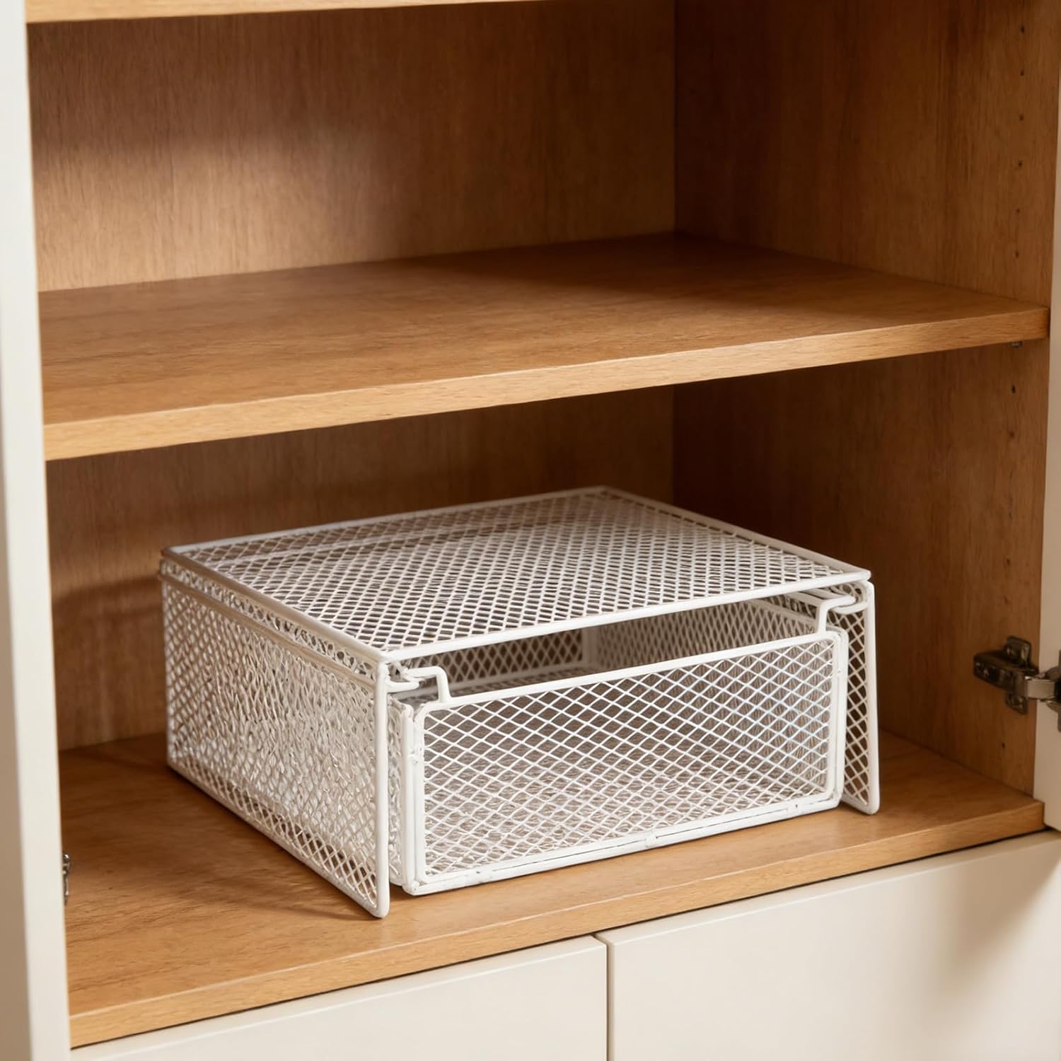 Closet Basket for Organizing: Stackable Storage Bin - Multifunctional Closet Drawer Organizer - Wardrobe Cupboard Space-Saving Storage Basket