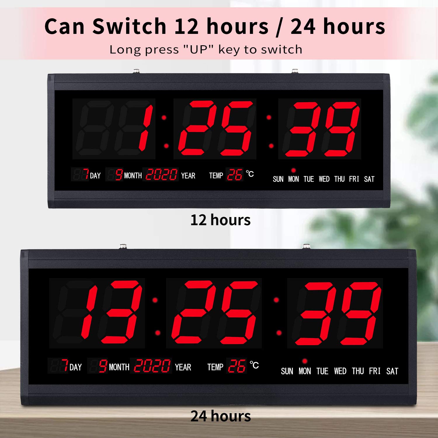 Amazon.com: 18.9 Inch Large Oversized LED Wall Clock with Seconds