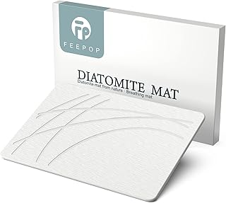 Stone Bath Mat , BYPP Diatomaceous Earth Shower Mat Nonslip Super Absorbent Quick Drying Bathroom Floor Mat for Kitchen Co...