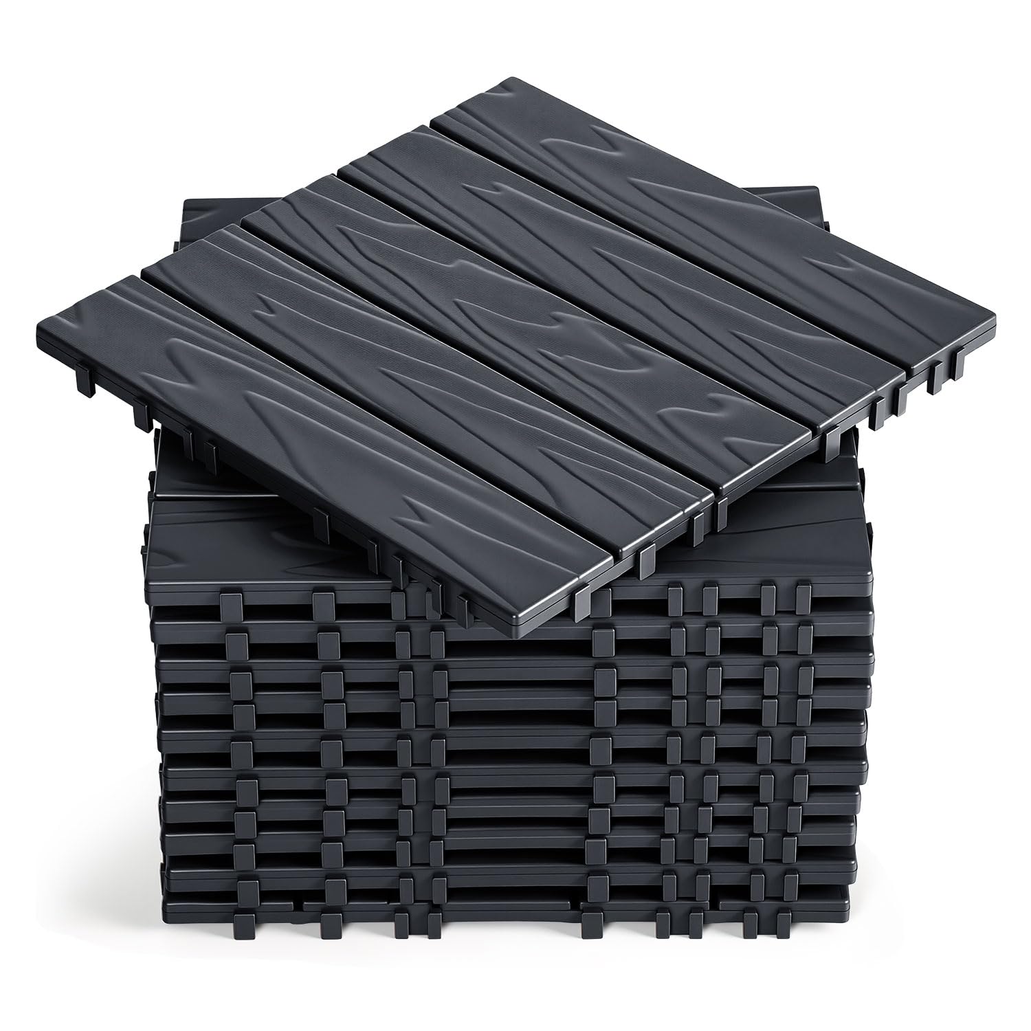 Azulejos de madera para balcón antideslizantes que evitan los charcos 7