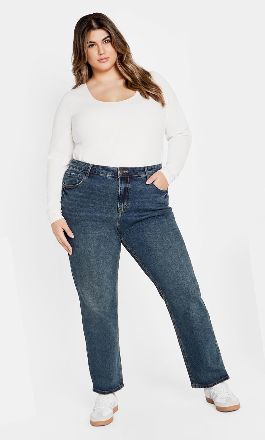 City Chic Women's Plus Size Jean Amira Straight - Image 3