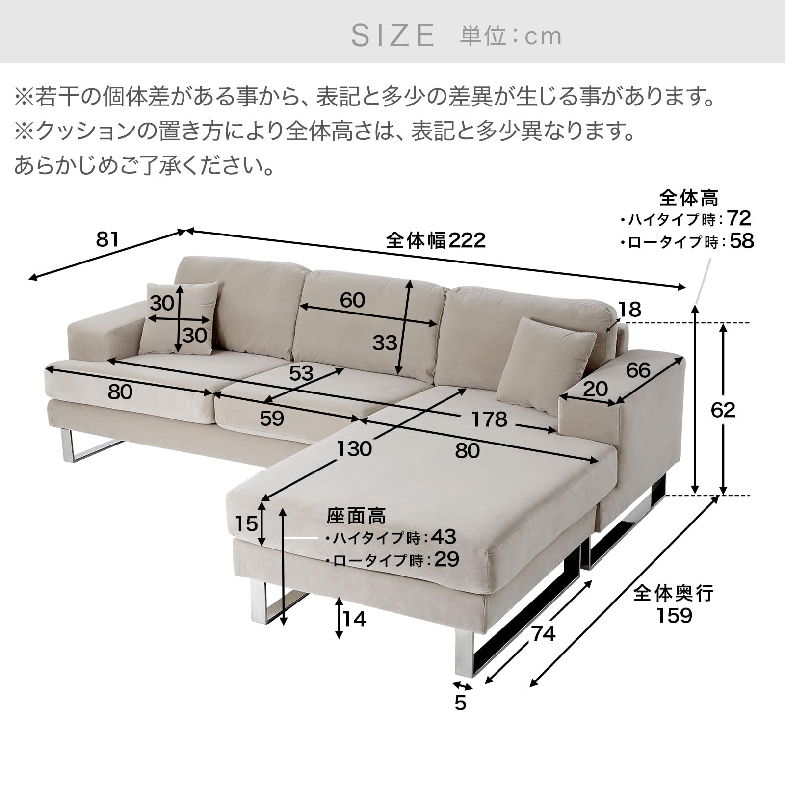 Amazon｜LOWYA ロウヤ ソファ ソファセット カウチソファ 3人掛け
