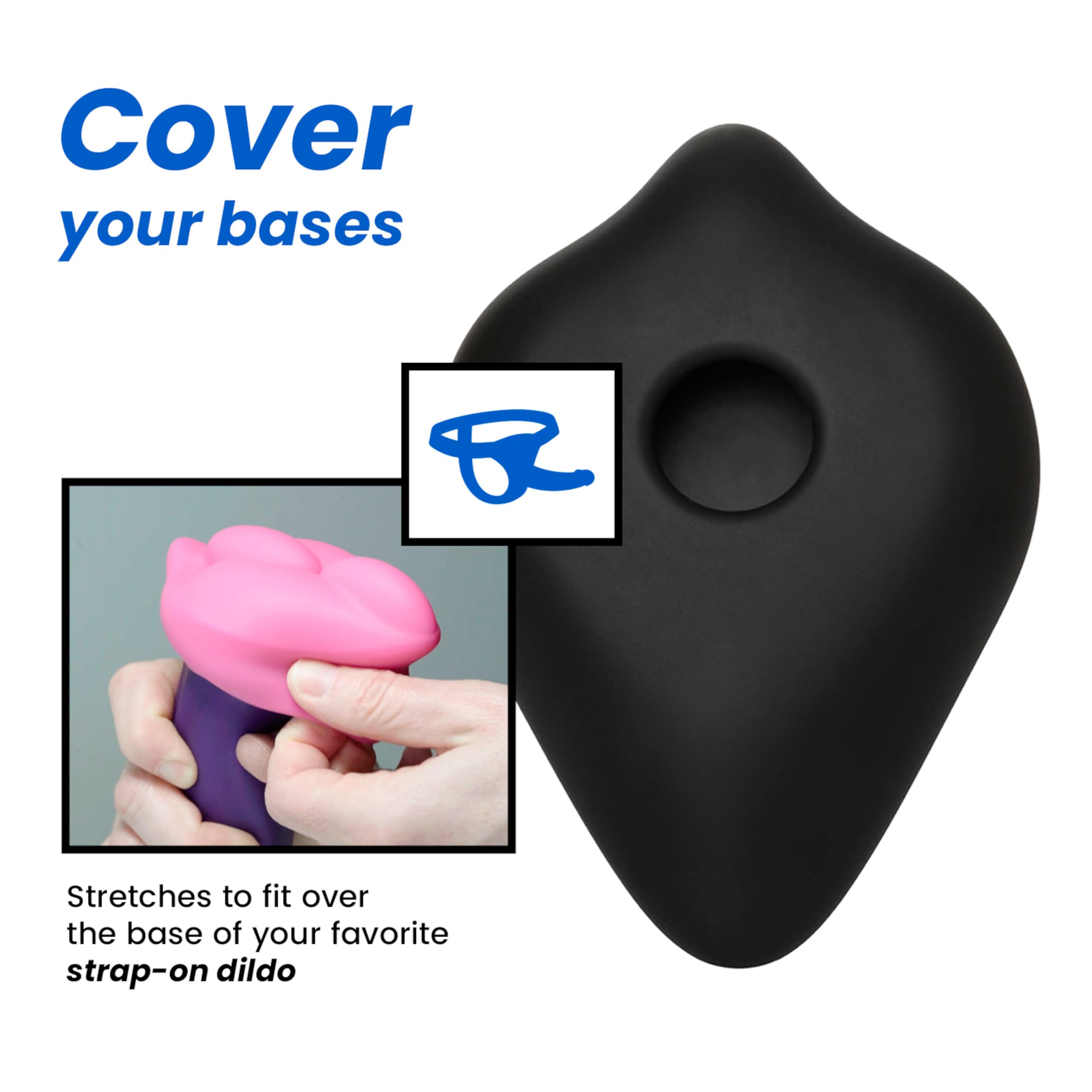 Banana Pants Bumpher Stimulation Cushion for Your Strap On Dildo - Compatible with Strapon Dildos & Harnesses - Lesbian Sex Toy Great for Trans, Non-Binary, Solo Play, Pegging & Roleplaying: Blue