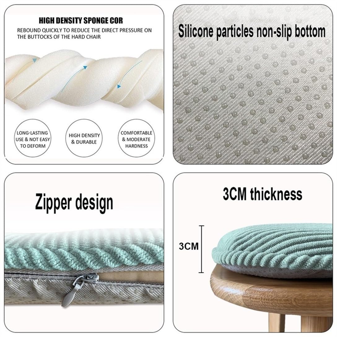 2/4/6/8 paquetes de cojines para silla de comedor en forma de U, almohadillas antideslizantes para silla de cocina y cojín para asiento de comedor con funda lavable a máquina) (gris plateado 41 x 43 c