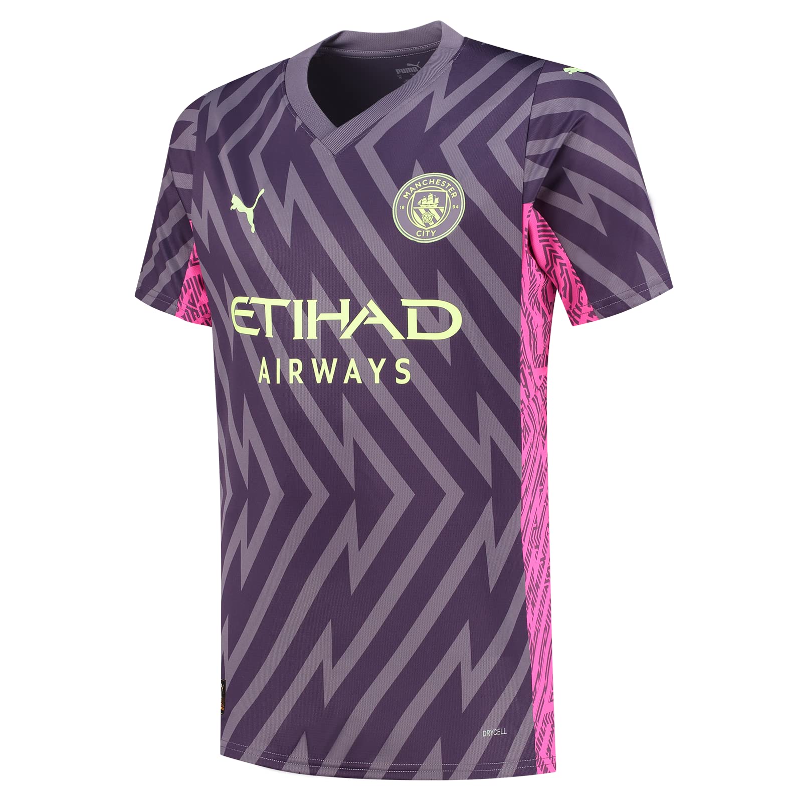 Manchester City FC Men’s 2023/24 Soccer Goalkeeper Jersey Purple Size: L - Main Image