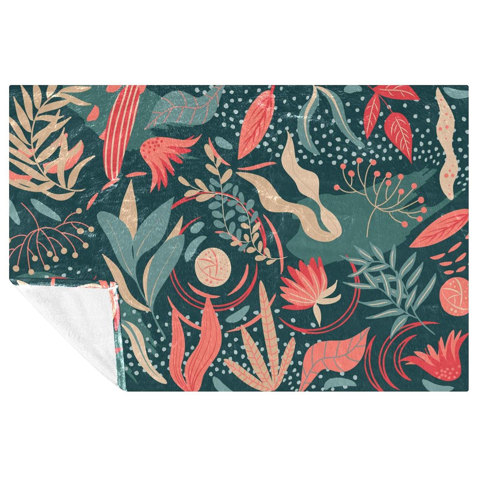 Couverture douce et chaude avec motif floral, un nid de tendresse pour lit et canapé