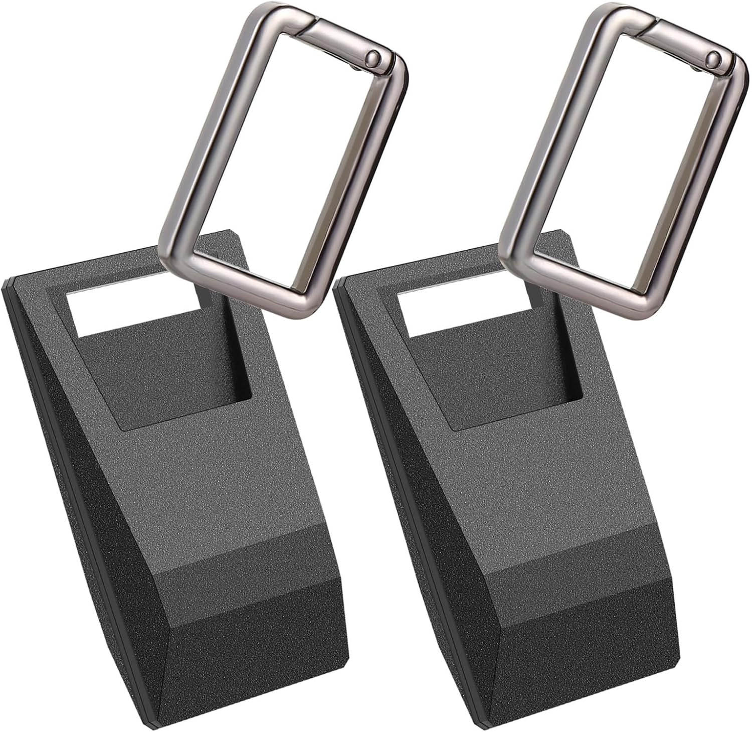 Airtag Holder 2 Packs Air tag Keychain,Hard Full Body Protective Tracker Case with Loop Key Ring for Apple Tags Airtags Cover (Black)