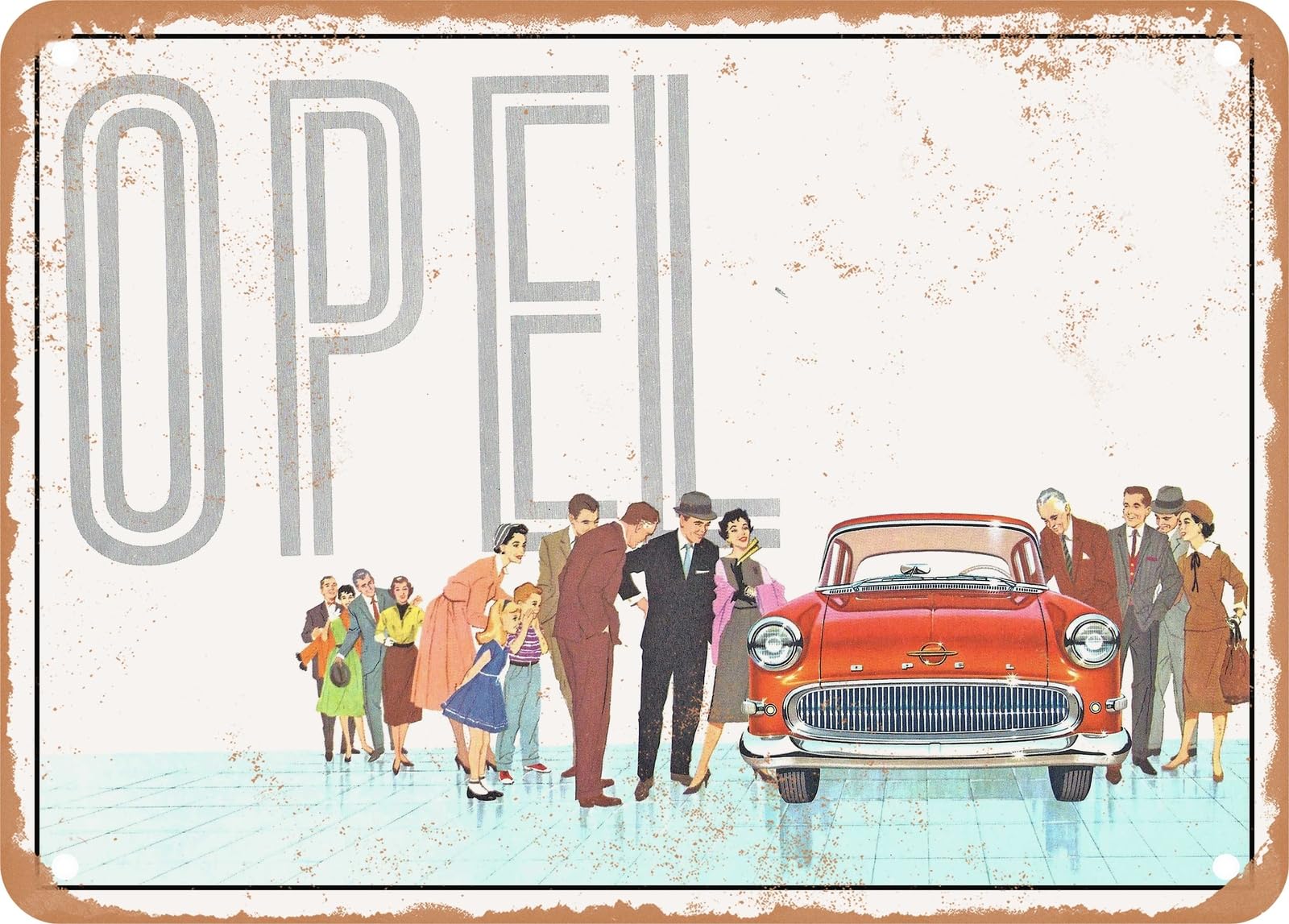 METAL SIGN - 1959 Opel in USA Vintage Ad home decor