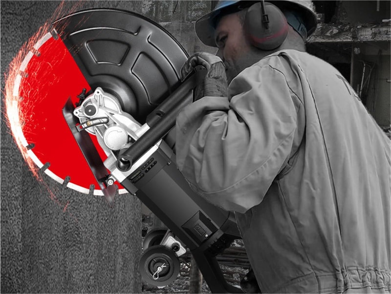 Scanalatrice per Muri, Scanalatore Elettrico Per Pareti Per Taglio Di Cemento In Calcestruzzo Utensile Per Scanalatura A Lama Singola Per Cablaggio Idraulico