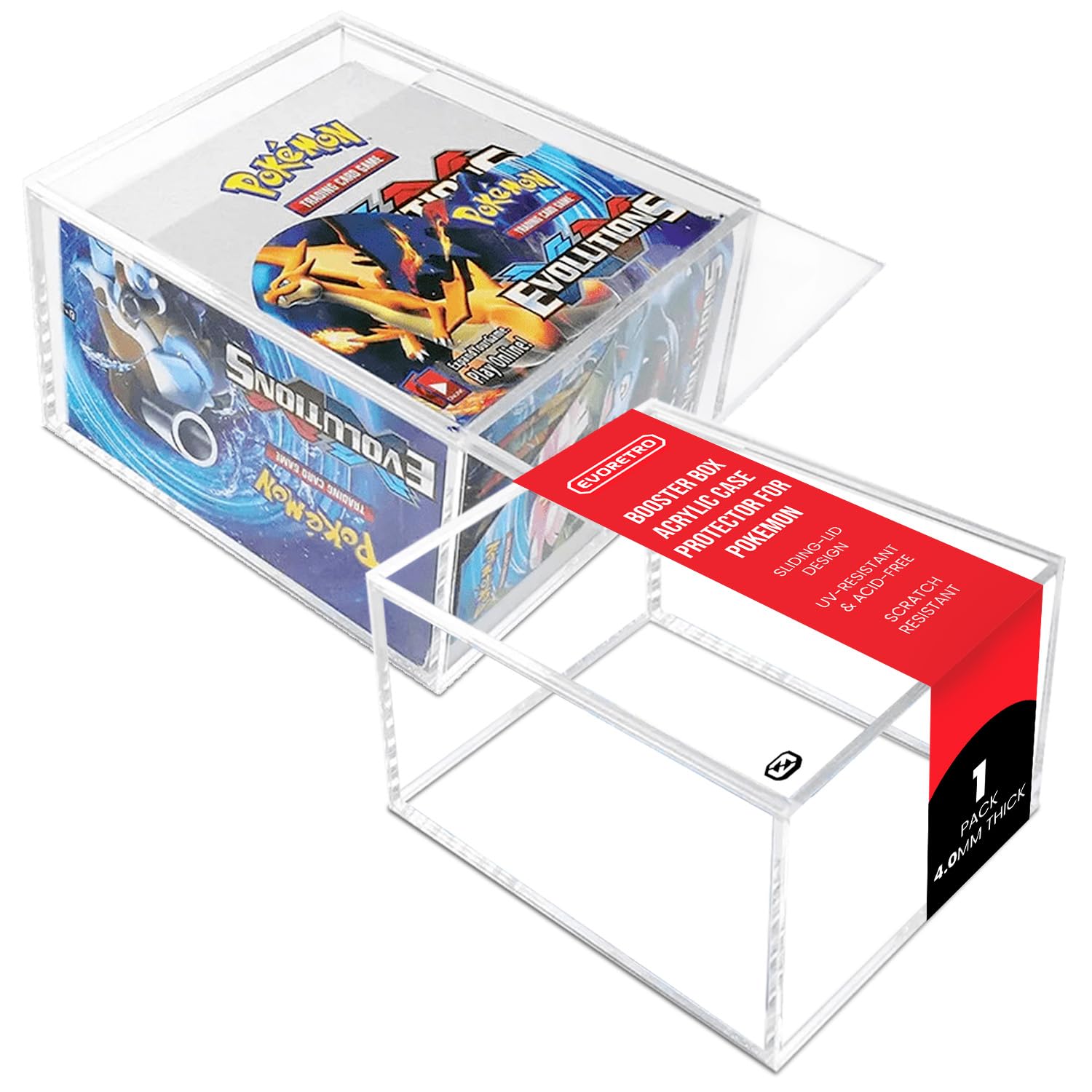 how to get a pokemon booster box for free EVORETRO Acrylic Case Protector Pokemon, Sliding Lid | 1 Pack | 4mm Thick | UV-Resistant & Acid-Free | Crystal-Clear Scratch-Resistant Display MINT Charmander Bulbasaur & pokemon elite trainer box Set:White Flare DELUXE