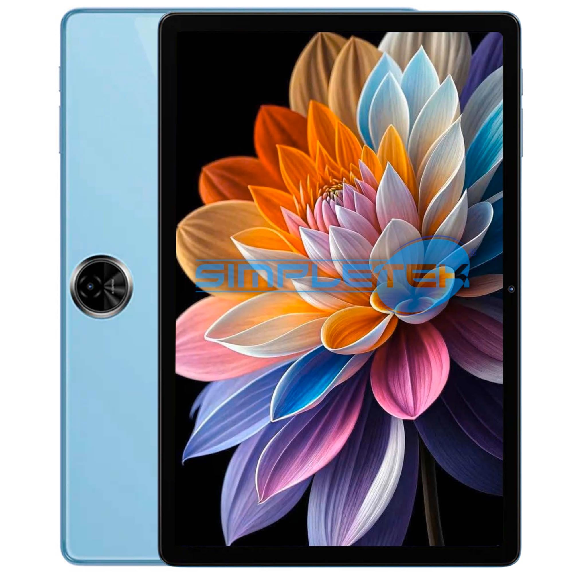 SIMPLETEK - Tablet 11" 4G WiFi - 8GB 128GB - Dual SIM - Android 16 Blu | Display IPS 90Hz,Octa Core,8300mAh,USB-C,Bluetooth 5.0,GPS,Face Unlock,Audio Stereo,microSD,18W