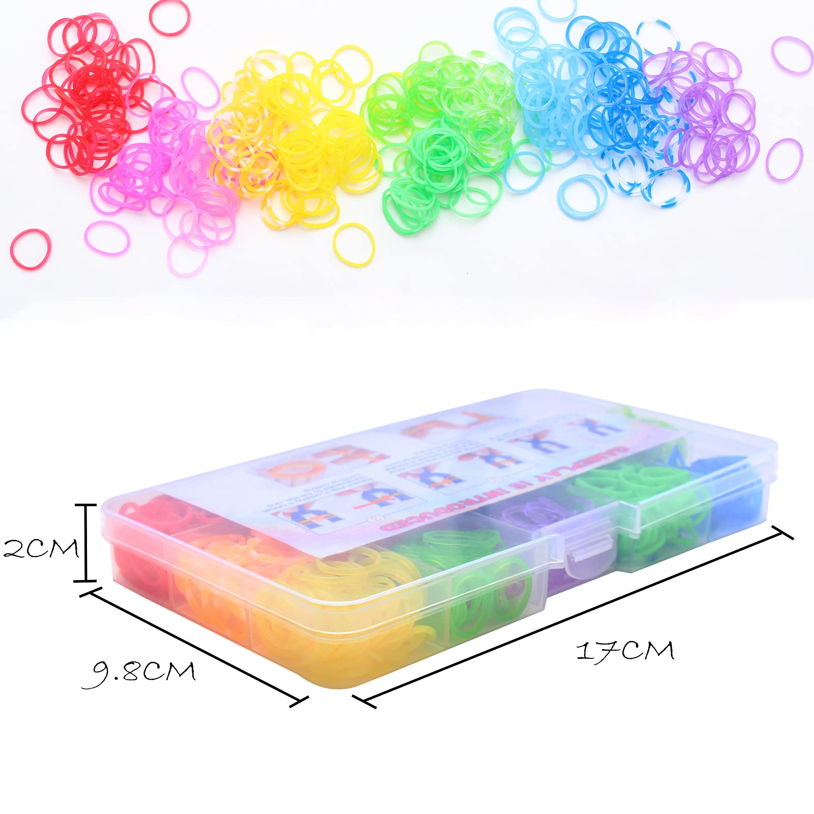 LURICO Set De Gomas Para Pulseras – 1600 Piezas 30 Colores + Abalorios Y Telar, Kit Manualidad Niños, Haz Tus Propias Pulseras Y Collares Fácil