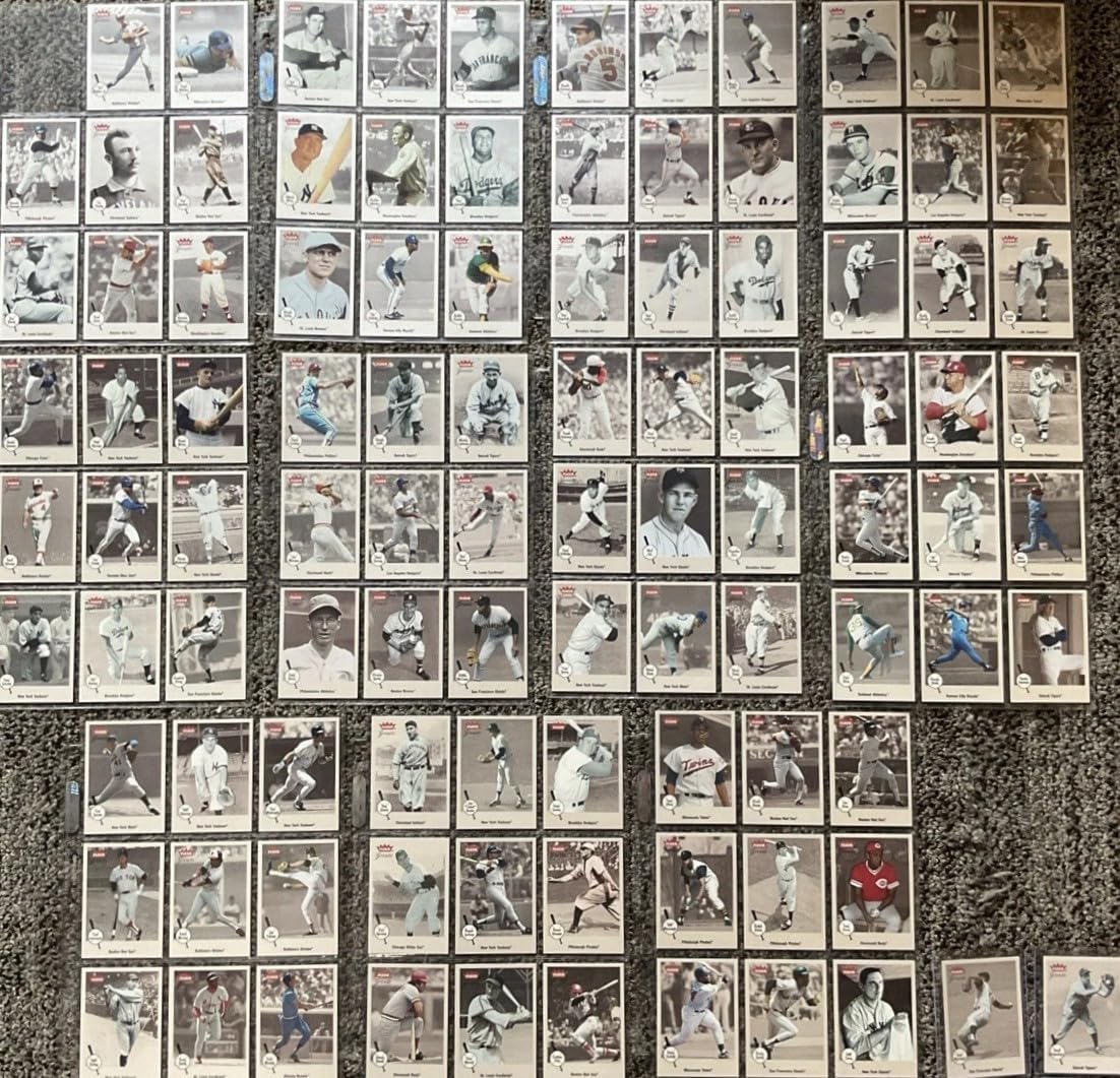 2002 Fleer Greats of the Game Baseball Series Complete Mint 100 Card Set LOADED with Stars and Hall of Famers including Babe Ruth, Cal Ripken Jr and Nolan Ryan Plus