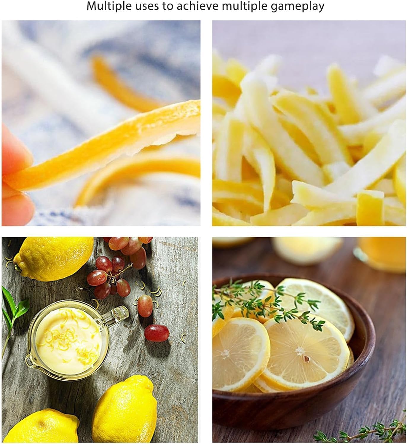 Lemon Peeler,Stainless Steel Fruit Peeling Gadget Lemon Zest Peeler for Cocktails Lemon Zest Scraper Orange Citrus Peeler Fruit Potato Carrot Peeler (Gold)