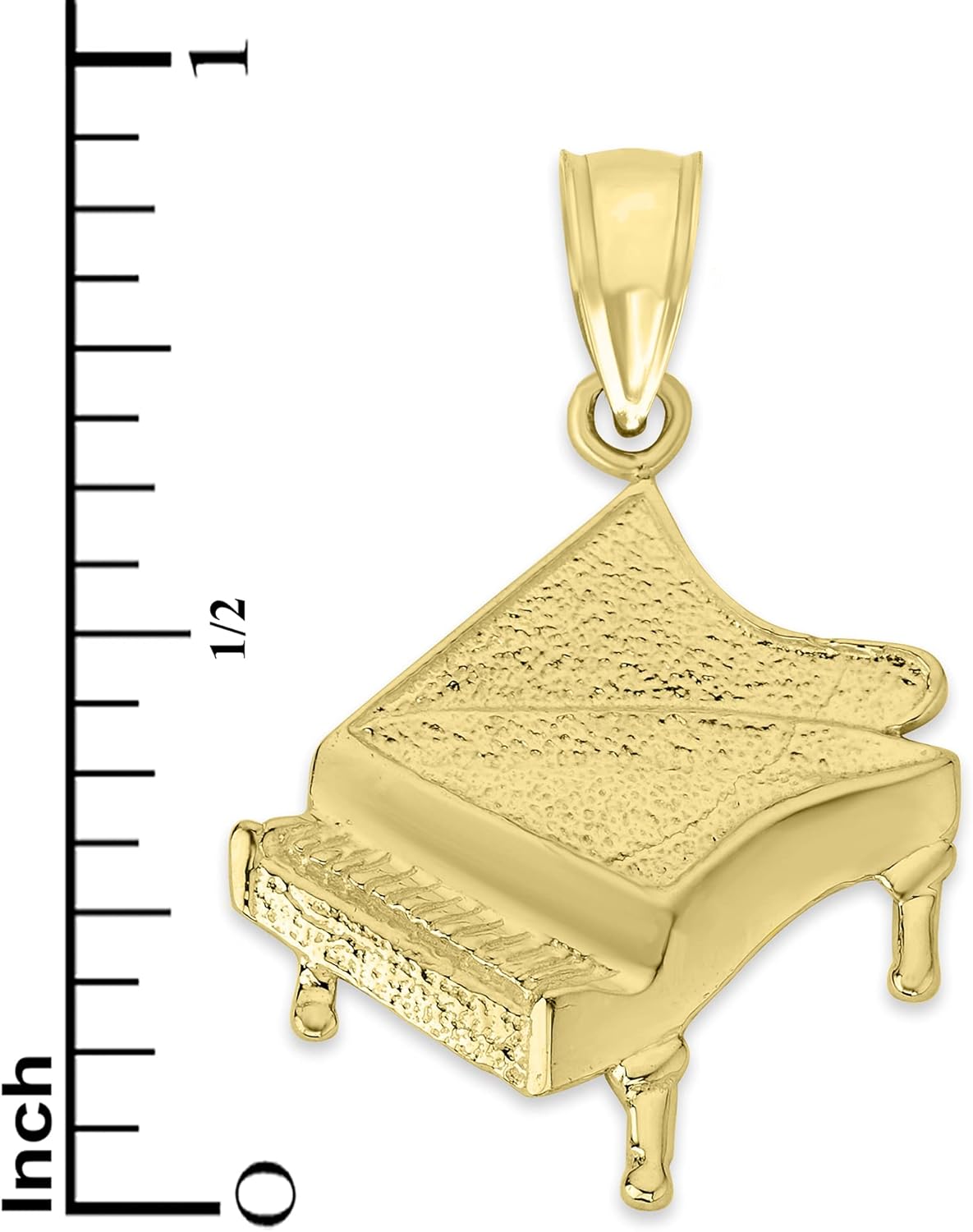 10k Real Solid Gold Piano Pendant, Music Jewelry, Pianist Gifts for Her