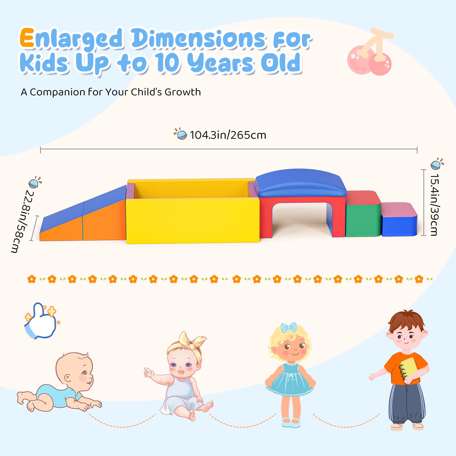 Bloques de Construcción de Espuma para Niños, Grandes Bloques de Construcción de Espuma Gigantes para Niños, Juguetes Educativos Preescolares para Gatear y Escalar (Arcoiris-Piscina Bolas)