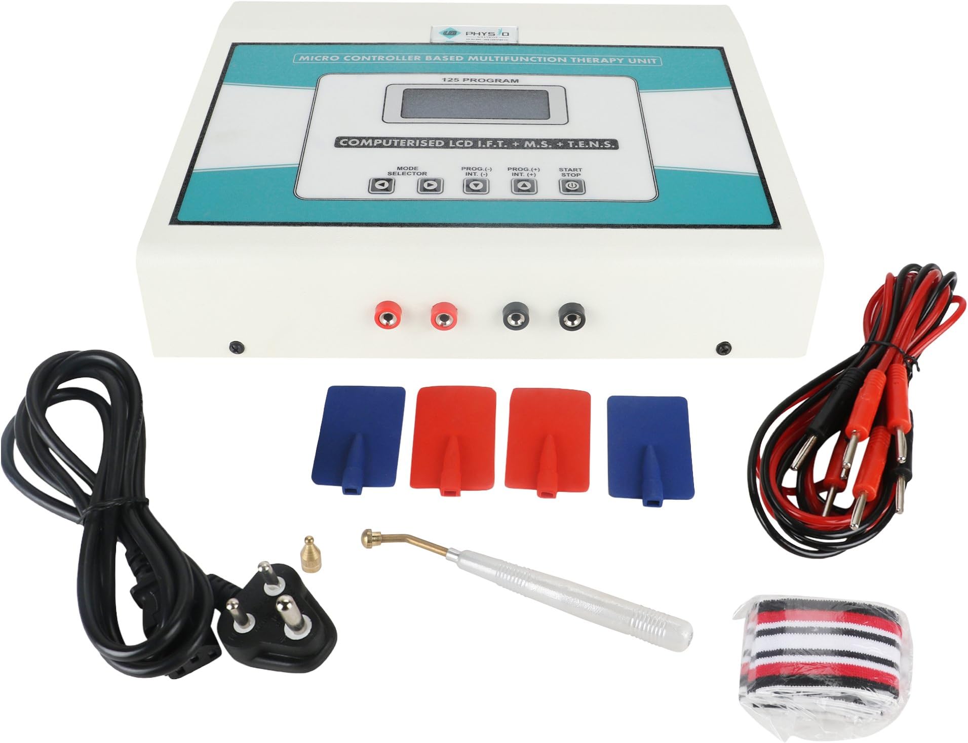 UB PHYSIO SOLUTIONS Physio Therapy Electro Combination IFT+MS+TENS (125 Program) (Interferential Therapy+Muscle Stimulator+Transcutaneous Electrical Nerve Stimulation)