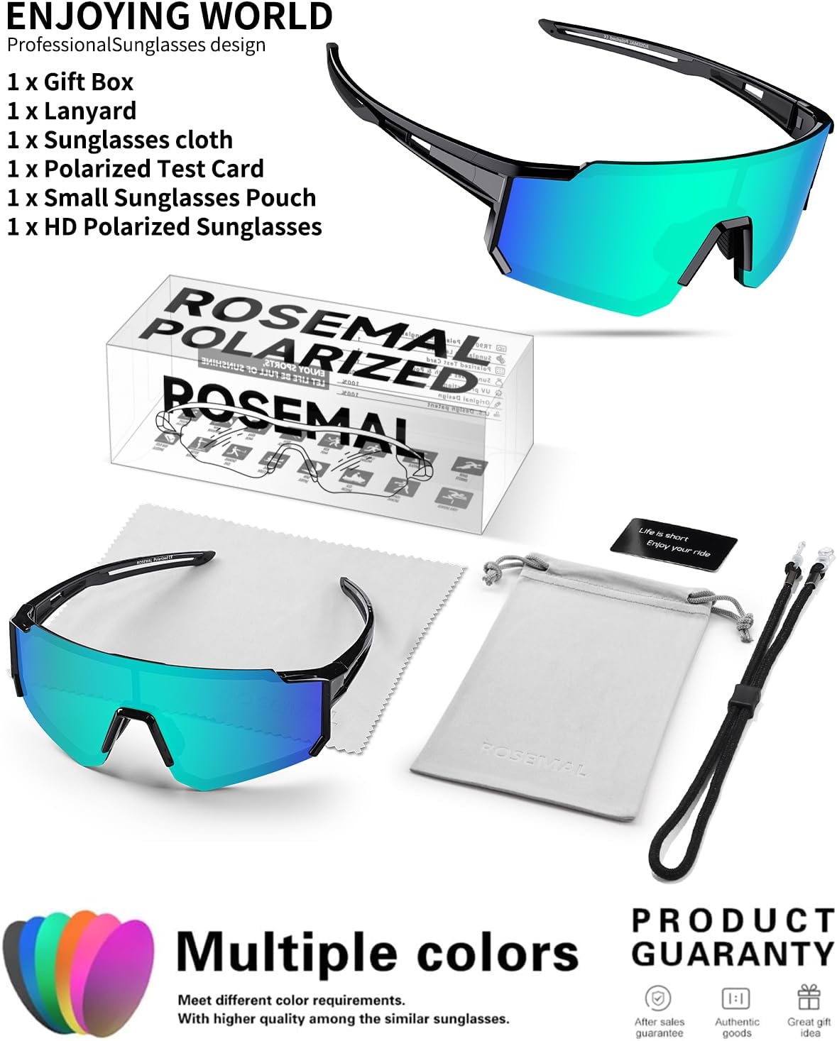 Polarized Sports Sunglasses for Men Women Youth Baseball Running Cycling Driving Fishing Tennis Golf Motor TAC UV400 TR90 - Image 5